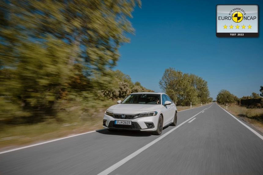 429865 All New Honda Civic E Hev Achieves Top Five Star Score In Latest Euro Ncap