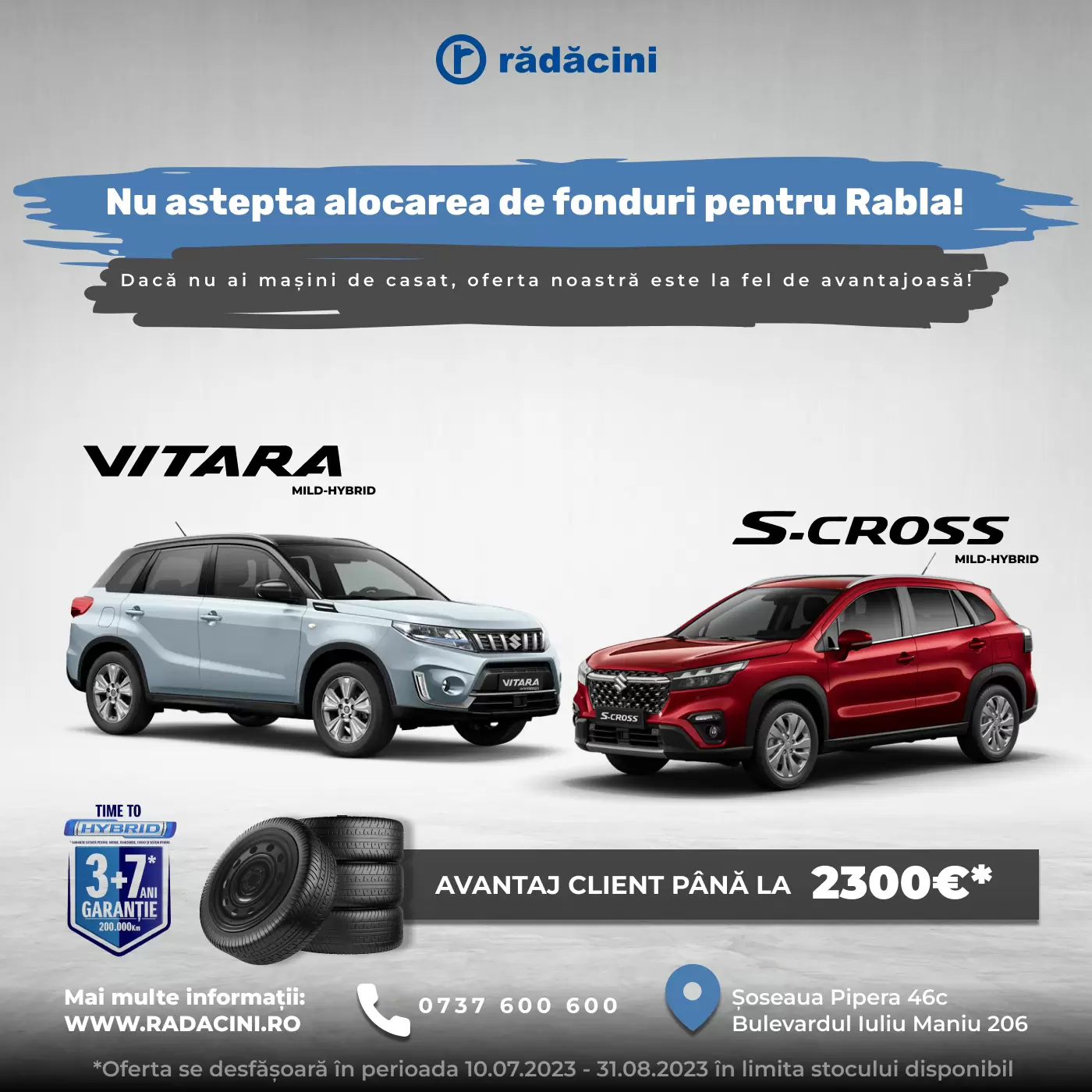 Oferta Rabla: Nu mai aștepta alocarea de fonduri - oferta Suzuki